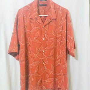 Geoffrey Beene Hawaiian Style 100% Silk Shirt *